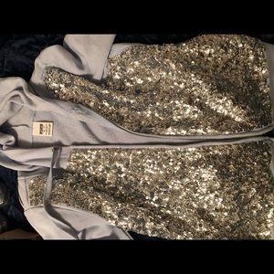 PINK VS sequin zip up hoodie XS NWOT-sold